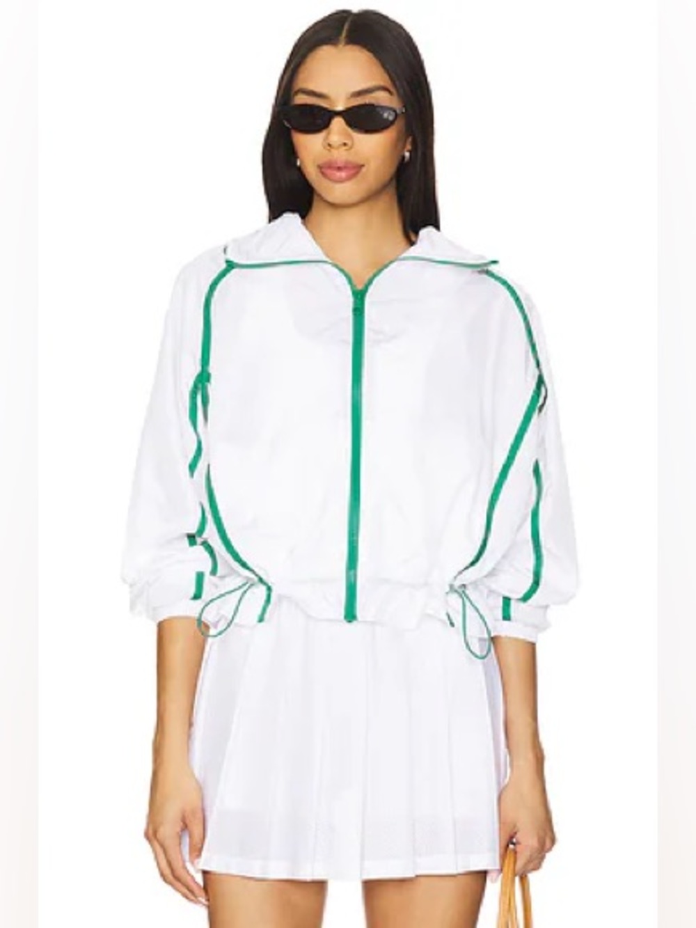 NEW BEACH RIOT Casen Jacket Courtside White Sizes XS & L
